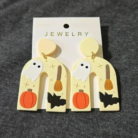 Jewelry - 3 /$15 New Boutique Halloween Ghost Bat Pumpkin Earrings